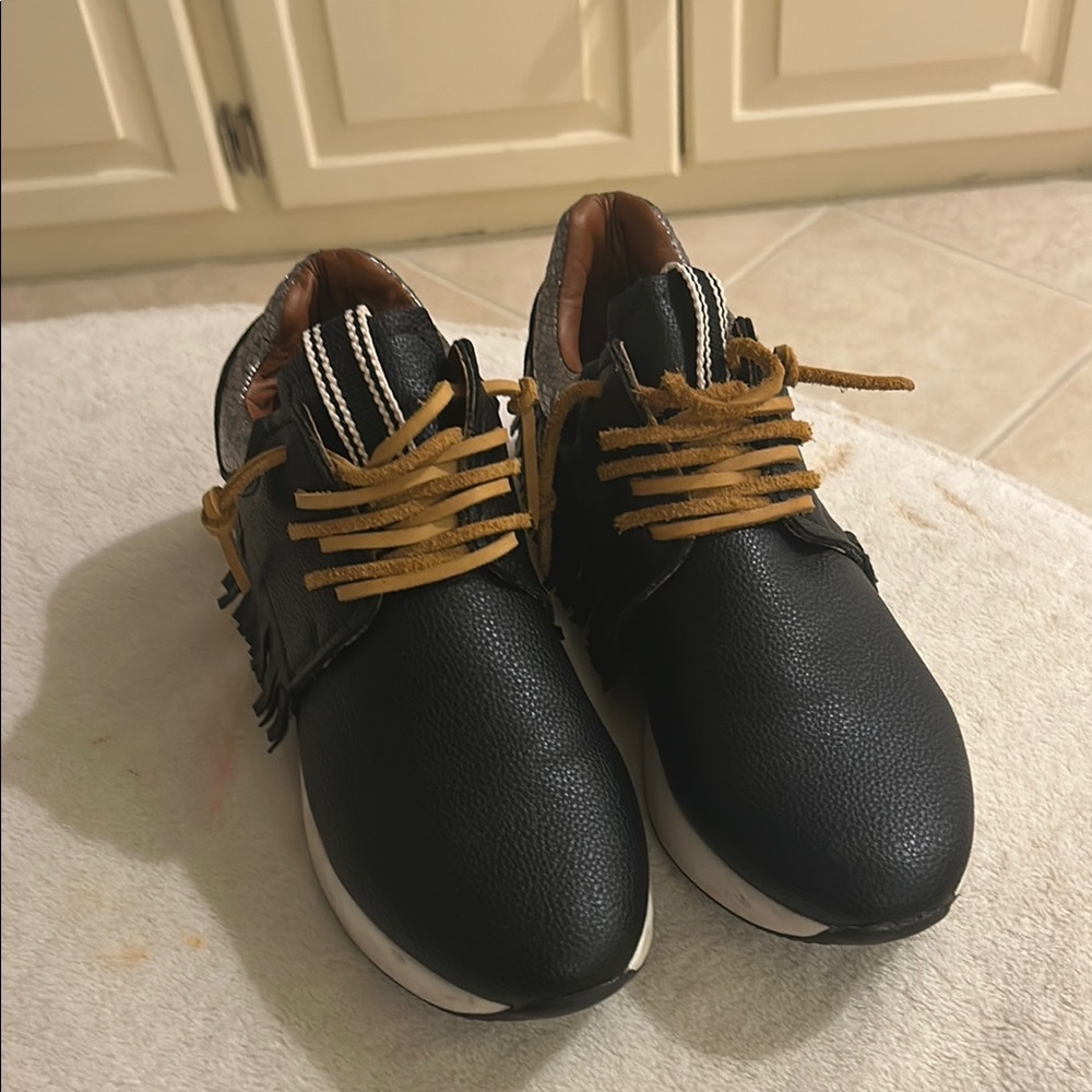 Black and Tan Sneakers